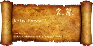 Khin Marcell névjegykártya