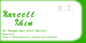 marcell khin business card